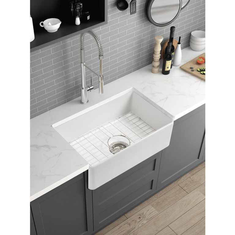 Single Apron Kitchen Sink White Vienna Series