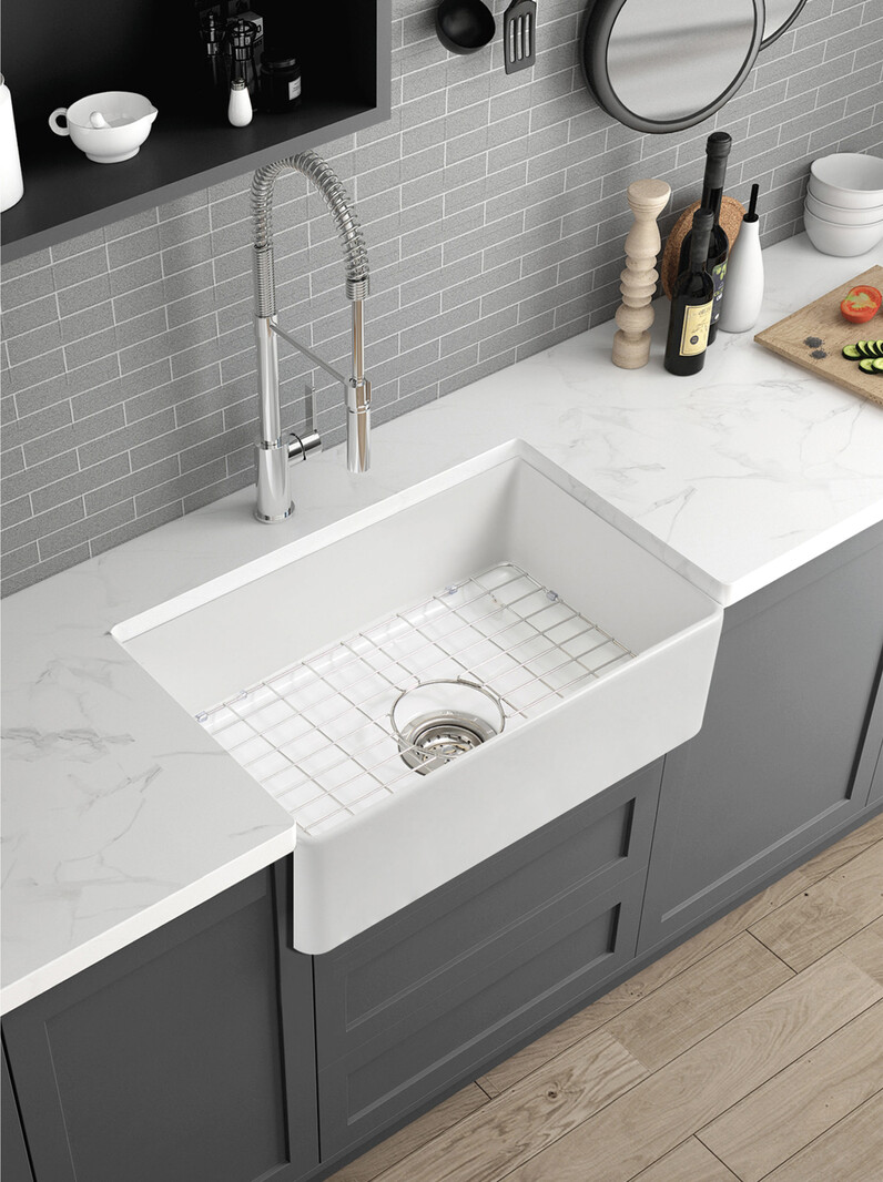 Single Apron Kitchen Sink White Vienna Series