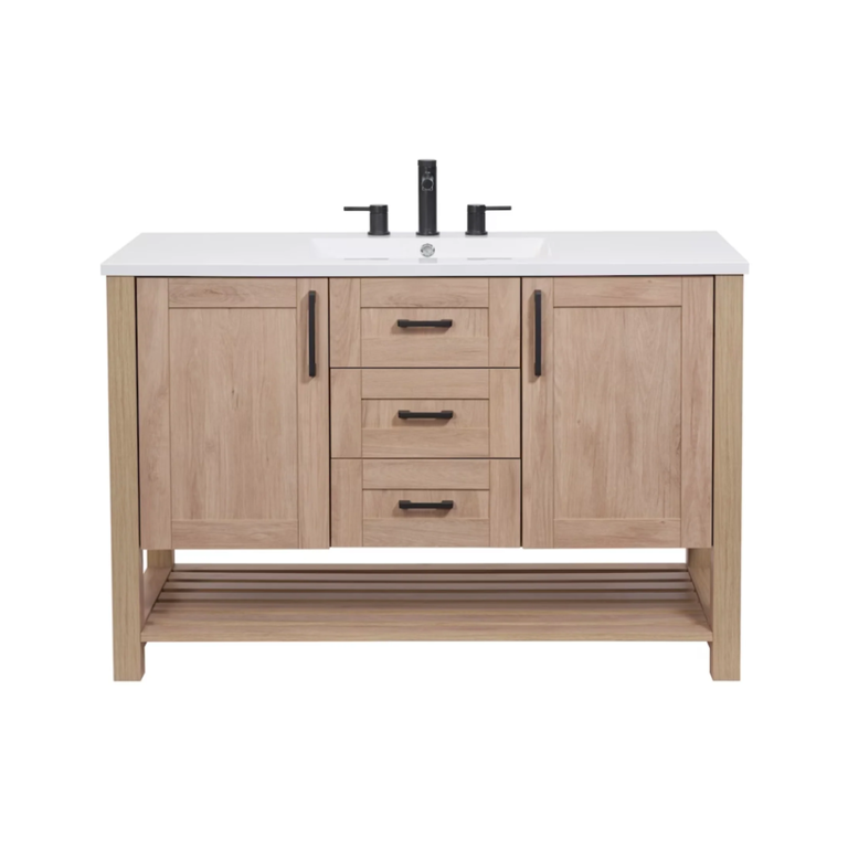 Free-standing vanity Flora Collection Single Sink