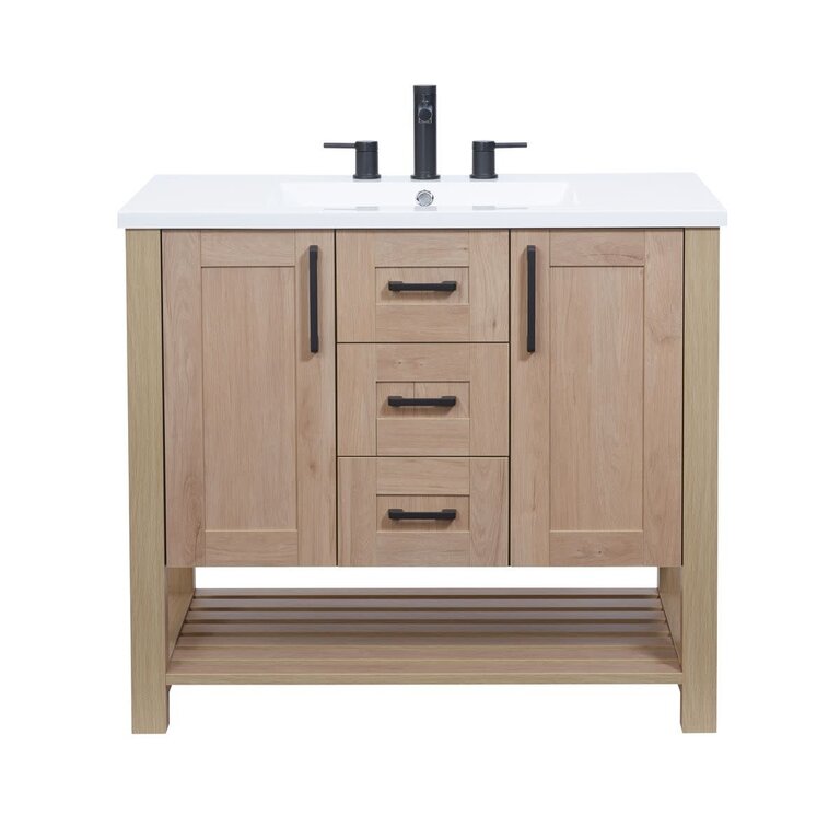 Free-standing vanity Flora Collection Single Sink