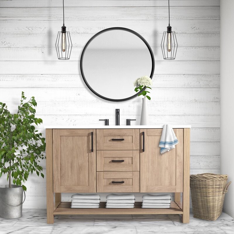 Free-standing vanity Flora Collection Single Sink