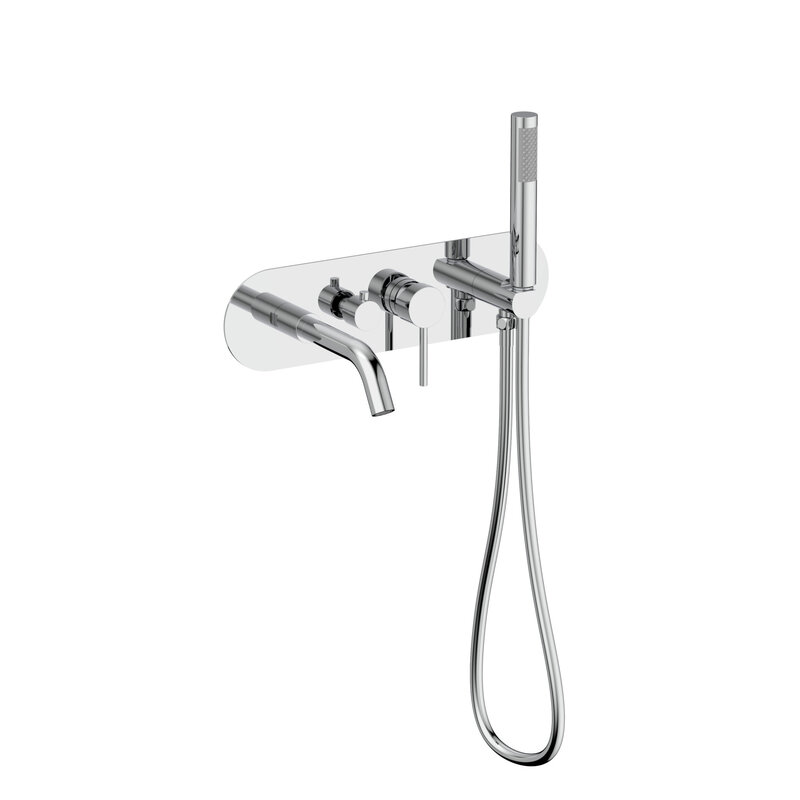 Rounded wall-mounted bath faucet MN-2968