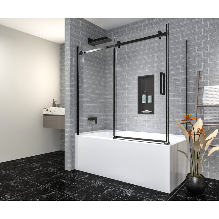 Écran de bain avec panneau de retour 60''x32'' Nautika