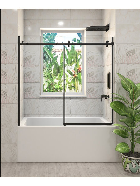 Bath screen with sliding door 60''x55'' 8mm Nautika