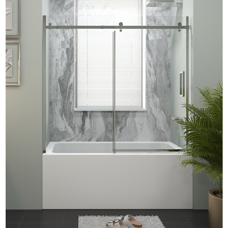 Bath screen with sliding door 60''x55'' 8mm Nautika