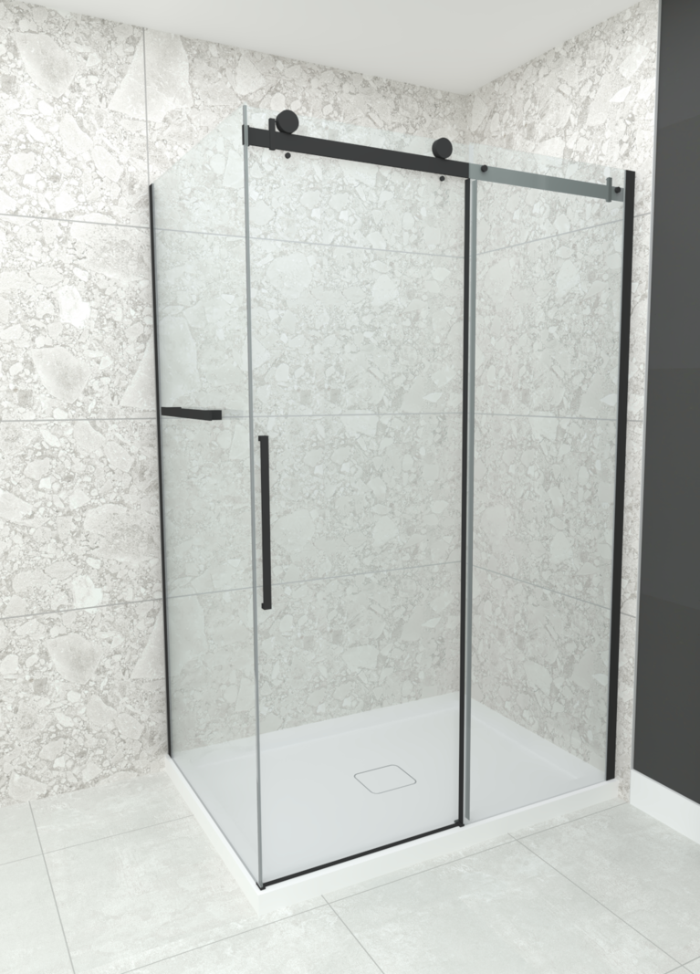 Luho Quartz Series Matte Black Reversible Shower Set