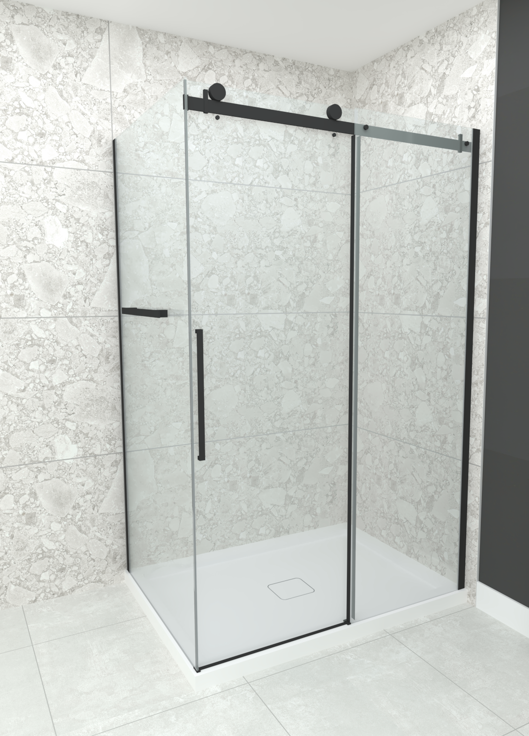 Luho Quartz Series Matte Black Reversible Shower Set - Ossöm Ambiance ...