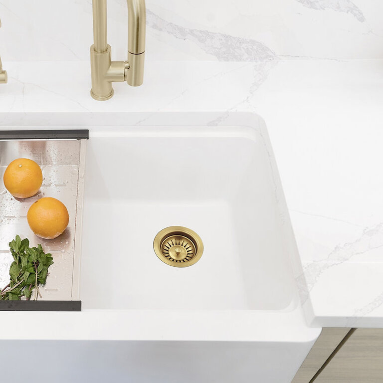 Brushed Gold Kitchen Sink Strainer