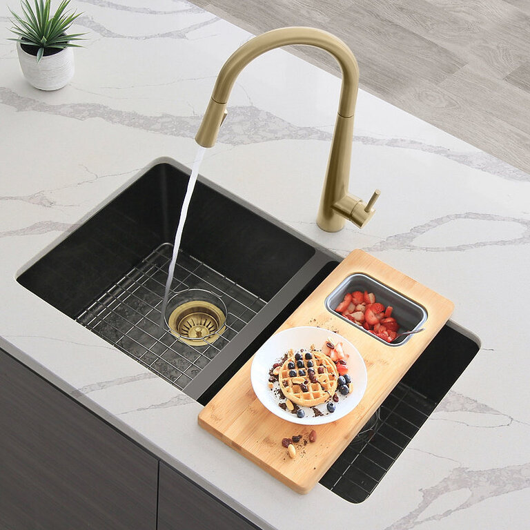 Brushed Gold Kitchen Sink Strainer