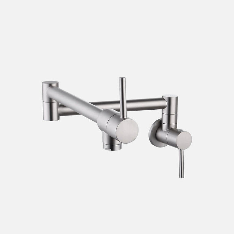 Wall-mounted pot filler with two handles Isa Collection