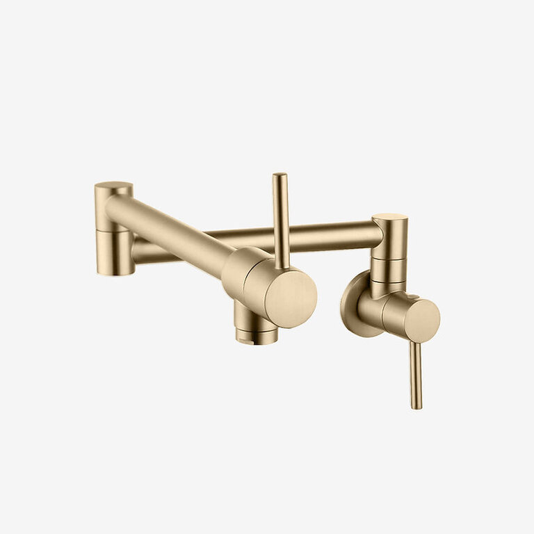 Wall-mounted pot filler with two handles Isa Collection
