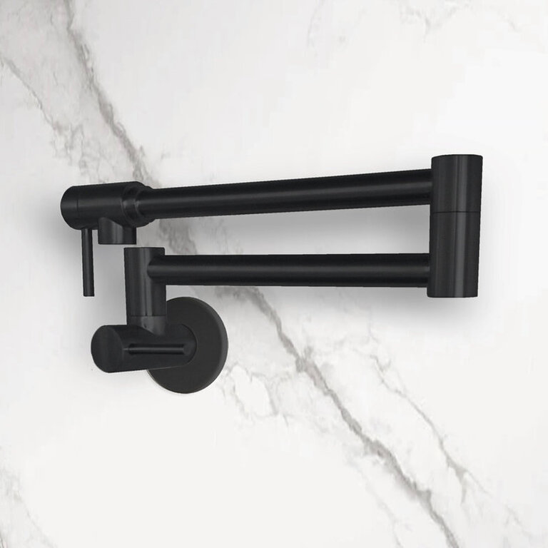 Wall-mounted pot filler with two handles Isa Collection