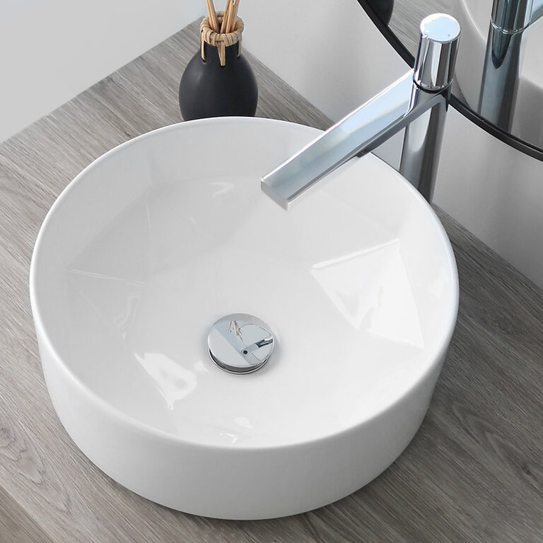 Vasque en porcelaine Blanc 16'' ST-228