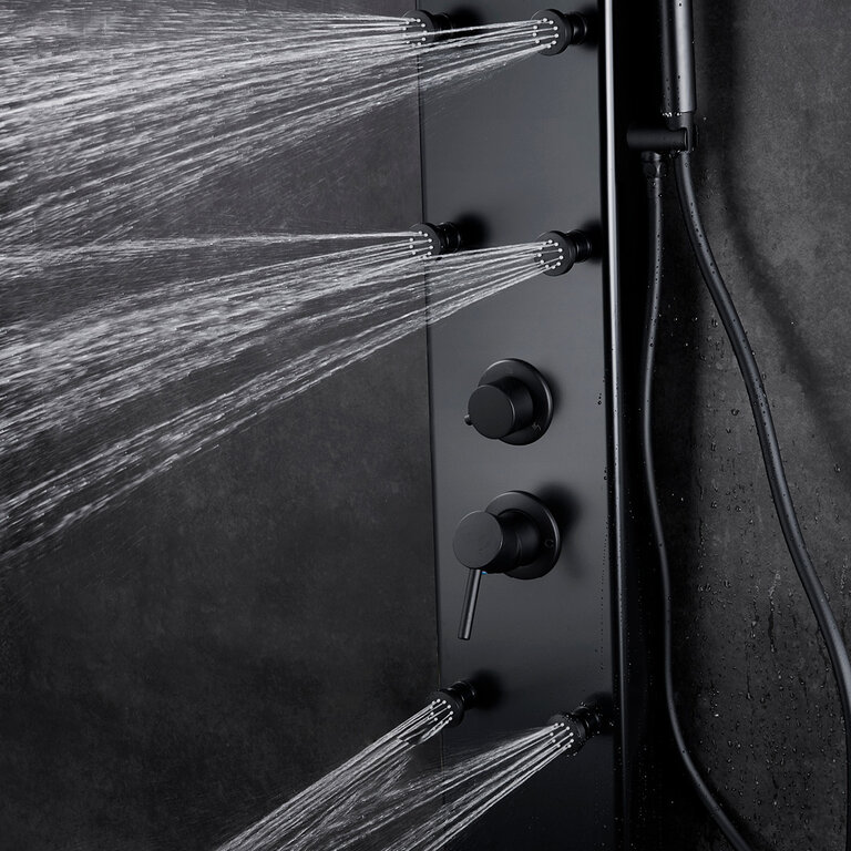 Colonne de douche Noir Mat Série Elias