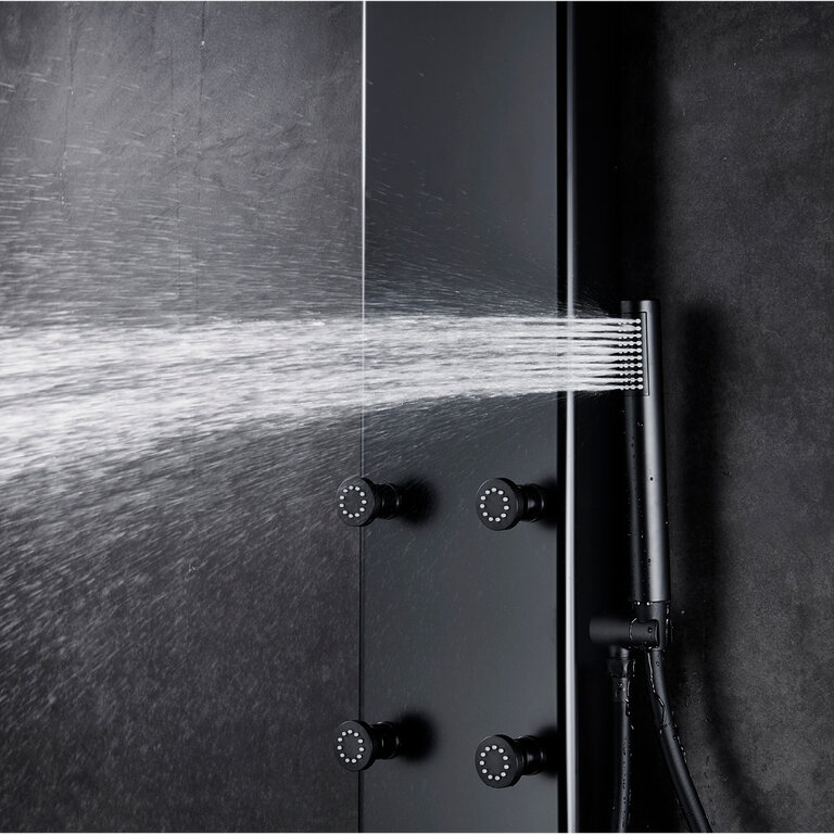 Elias ​​Series Matte Black Shower Column