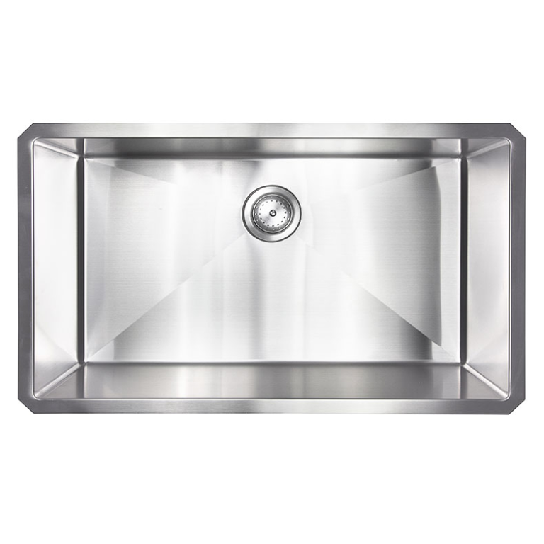Single stainless steel kitchen sink 32''x18'' MS
