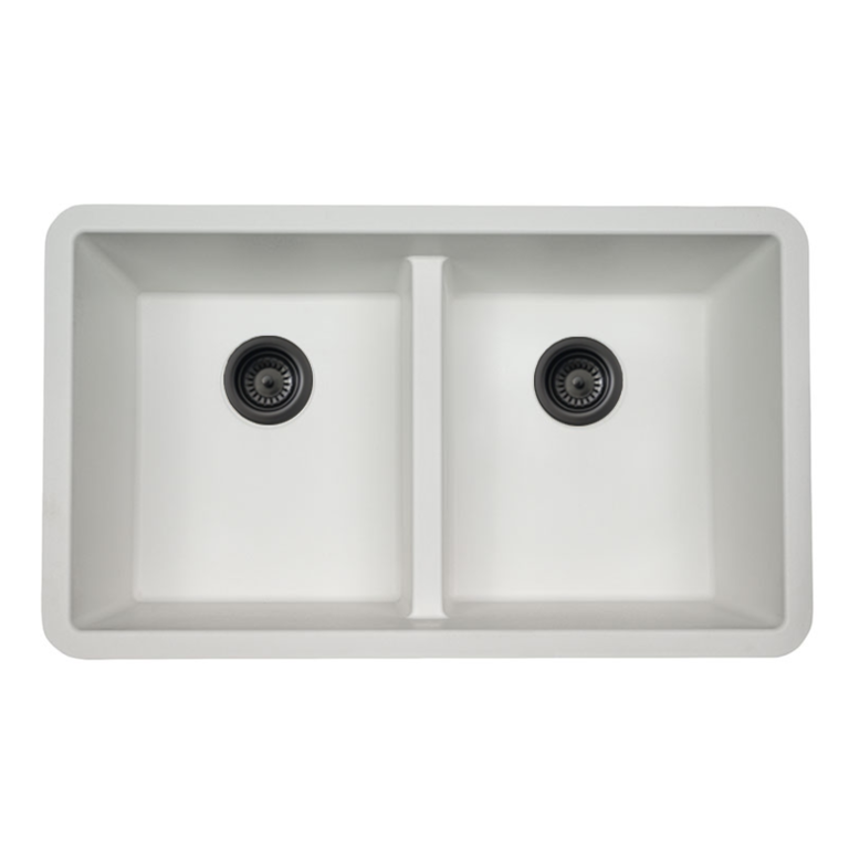 Évier de cuisine double en granit MS- 33''x19''