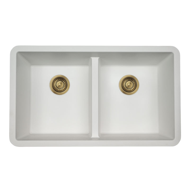 Évier de cuisine double en granit MS- 33''x19''