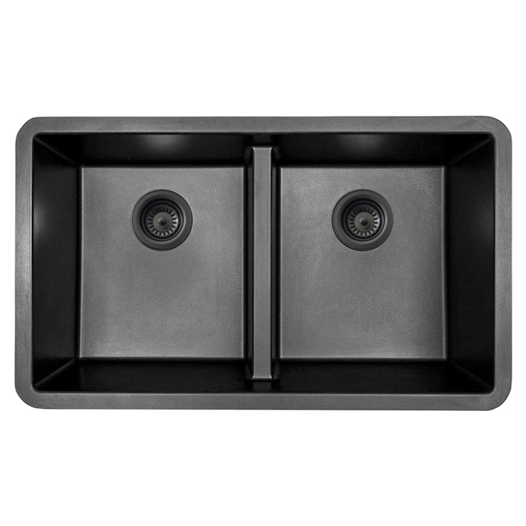 Évier de cuisine double en granit MS- 33''x19''