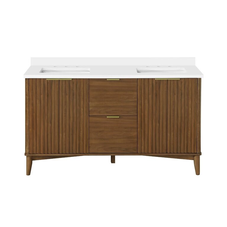Freestanding vanity Walnut Hally Collection