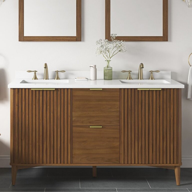 Freestanding vanity Walnut Hally Collection