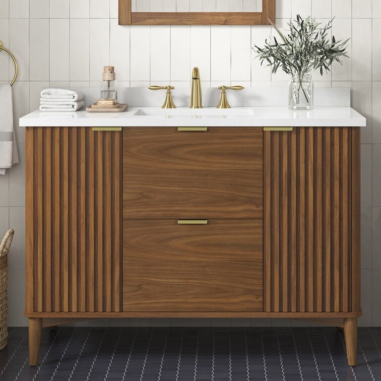 Freestanding vanity Walnut Hally Collection