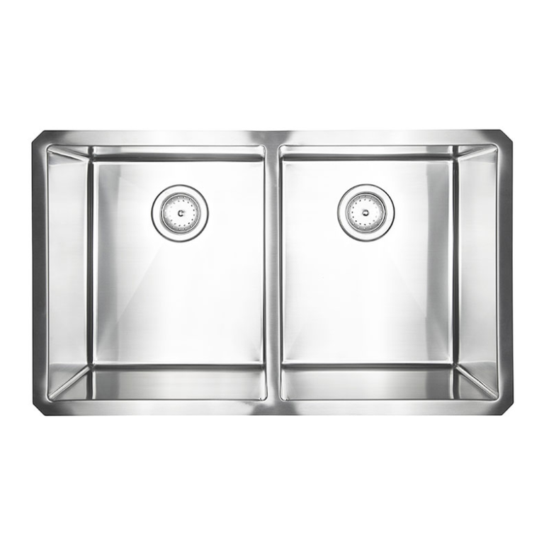 Évier de cuisine double en stainless 32''x18'' MS