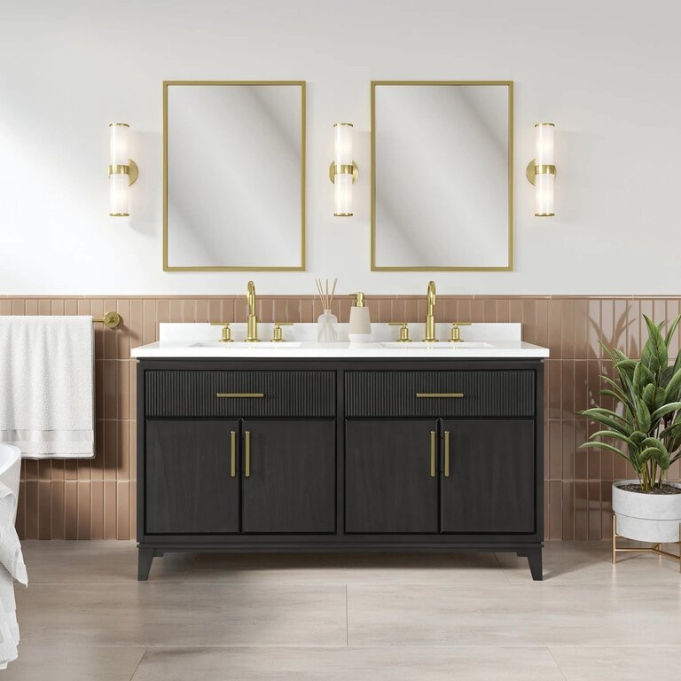 Vanité sur pied 60'' double Collection Eddy
