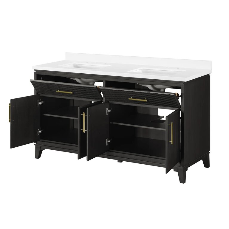 60'' double free-standing vanity Eddy Collection