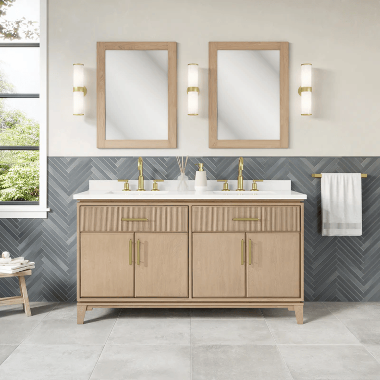 Vanité sur pied 60'' double Collection Eddy