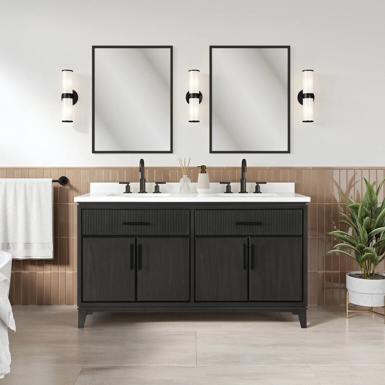 Vanité sur pied 60'' double Collection Eddy
