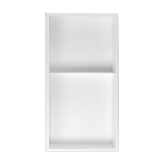 Wall niche with off-center shelf 24x12 Matt White MN
