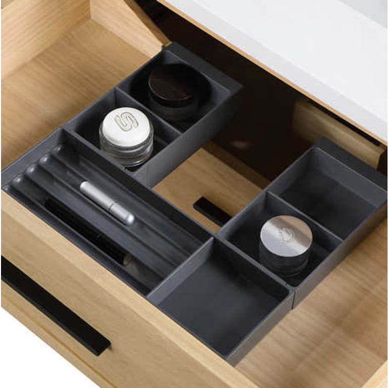 Freestanding 60'' double sink vanity Livia Collection Oak color