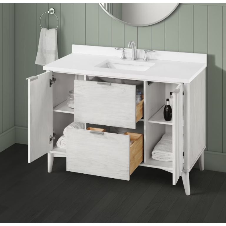 Vanité sur pied Collection Hally Blanche 48'' Simple