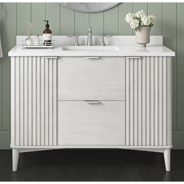 Vanité sur pied Collection Hally Blanche 48'' Simple