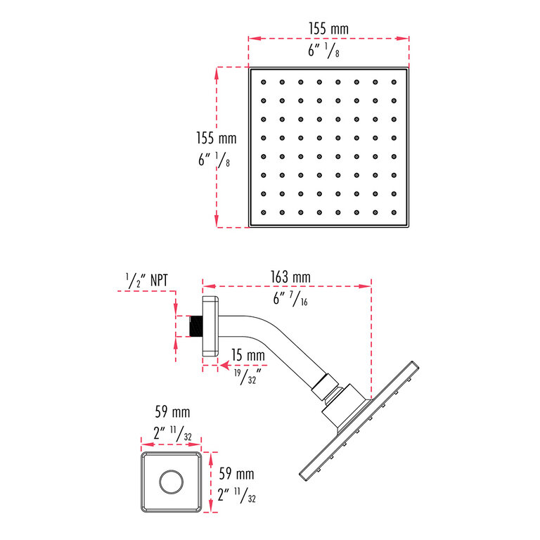Akuaplus 2000CP Chrome Shower Faucet