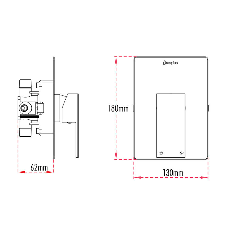 Akuaplus 2000CP Chrome Shower Faucet
