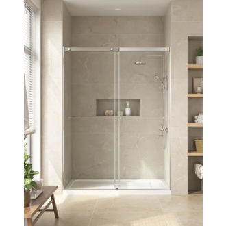 Porte de douche Série Eva 60'' Chrome
