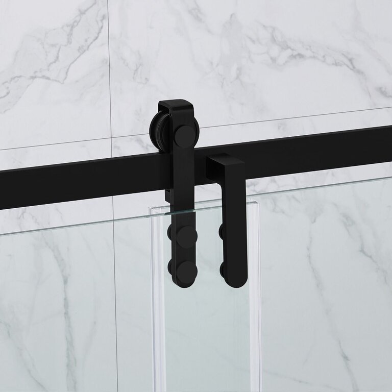 Shefford Series 48'' Matte Black Shower Door