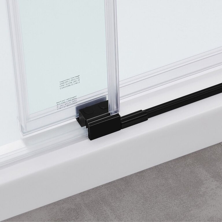 Shefford Series 48'' Matte Black Shower Door