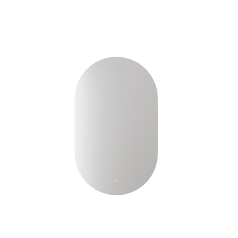 Miroir à éclairage DEL intégré Ovale Vertical Collection Aura