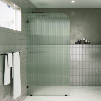 Italian-style panel with fluted glass Nelly collection