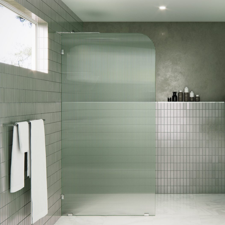 Italian-style panel with fluted glass Nelly collection