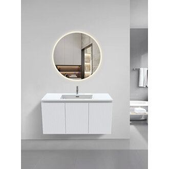 Vanité Emyra 40'' Blanc Lustré