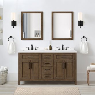 Vanity sur pied Collection Nevada couleur Café 60'' Double