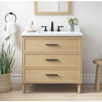 Vanité sur pied Collection Livia Chêne 36" Vanité sur pied Collection Livia Chêne 36"