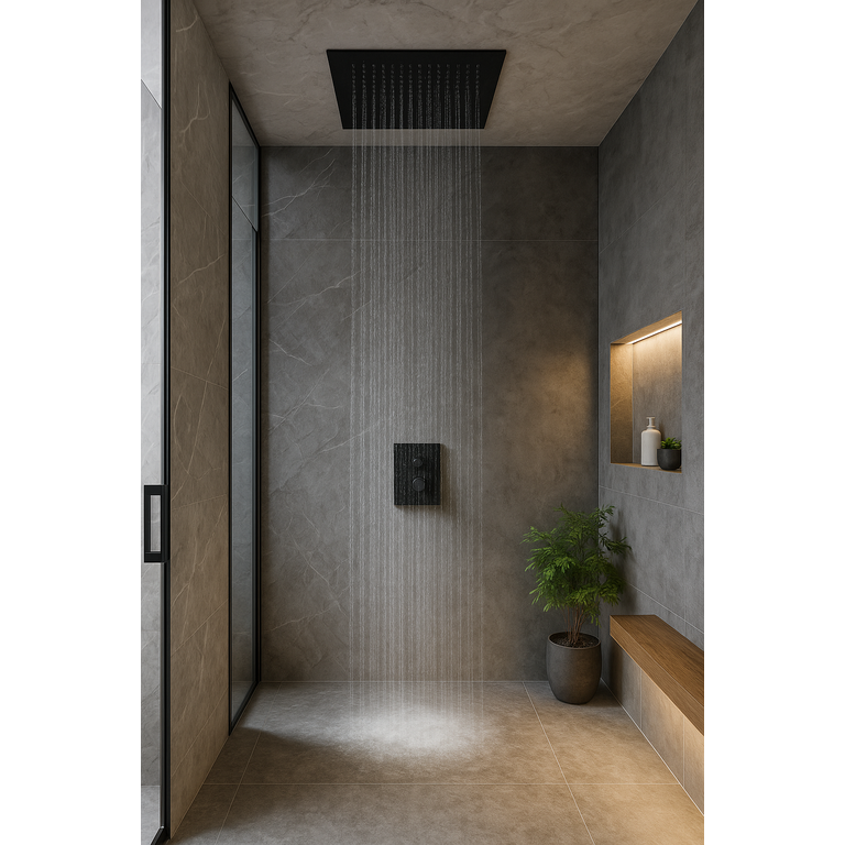 Tête de pluie 24x16 Rectangulaire noir