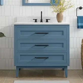 Vanité sur pied Collection Livia Bleu 36"