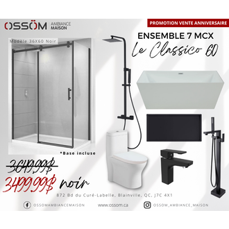 Ensemble 7 MCX Le classico 60- Noir Ensemble 7 MCX Le classico 60- Noir