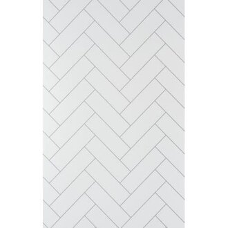 Mur de douche en PVC Chevron Blanc 4'x8' 10mm